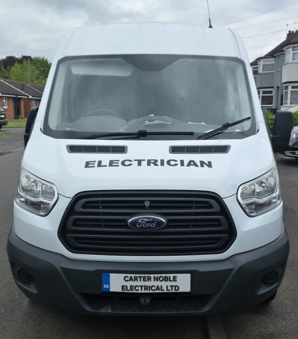 Carter Noble Electrical van parked in Nuneaton providing domestic and commercial electrical services