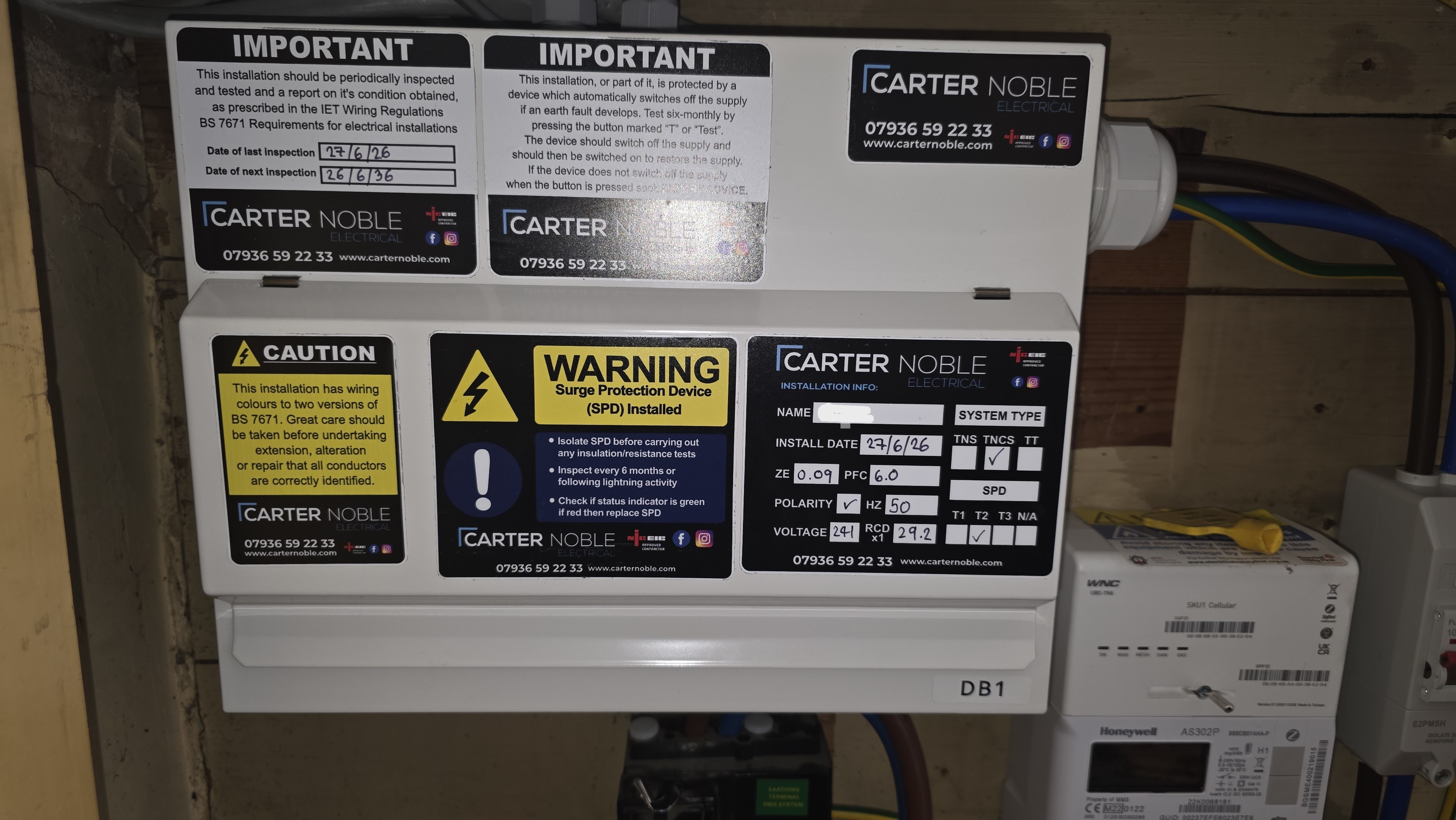 New consumer unit installed by Emergency Electrician Nuneaton after emergency power failure in Nuneaton